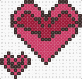 For the prettiest person I know (bat heart) - brown,pink