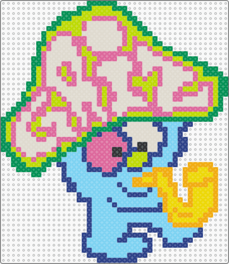 griz remix - green,pink,beige,light blue