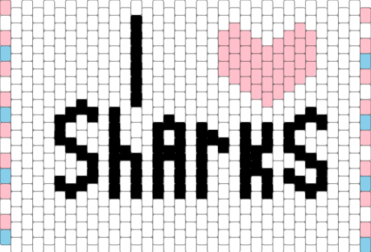 Shark bag back pannel - white,pink