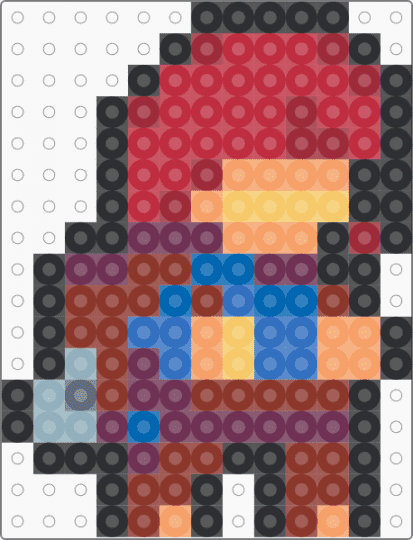 Madeline - red,orange,pink