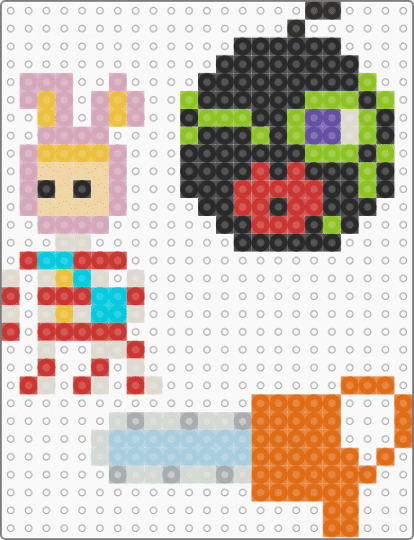 Popee -- Popee the Performer - beige,red,orange,colorful