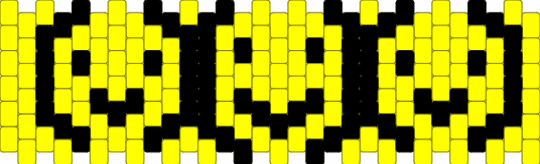 Smiley face cuff - black,yellow