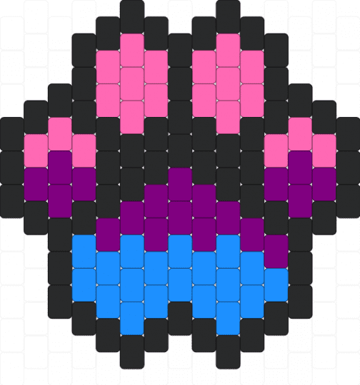 Bisexual paw print - pink,light blue