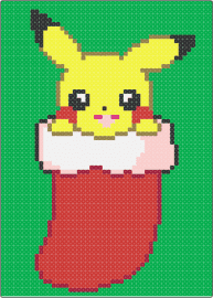 Christmas Pikachu - red,green