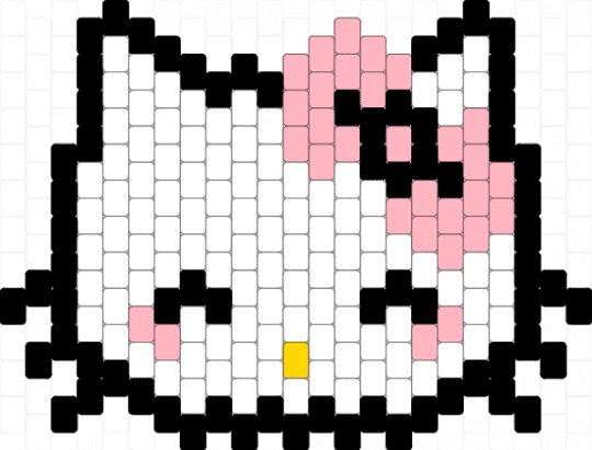 kandi kitty - white,pink
