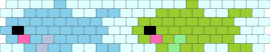 Poorly made fish - light blue,green