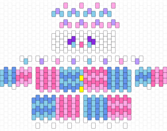 Pink and Blue Clown - pink,light blue