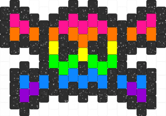 Neon Rainbow Rodger Skull - jolly roger,neon,skull,rodger,rainbow,halloween,spooky,colorful,black,pink,orange,blue
