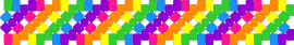 Rainbow X Base (Diagonal) - orange,green,purple