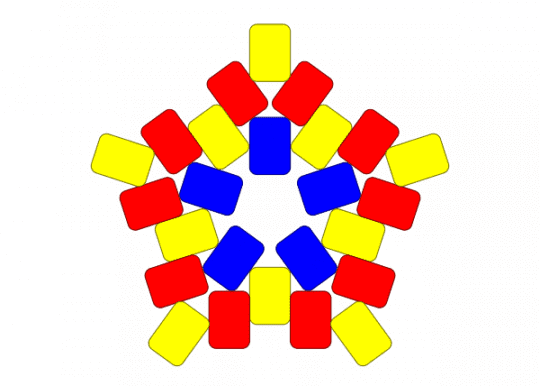 Primary Color Star - red, yellow