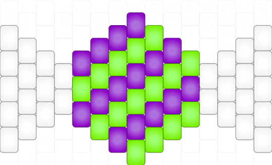 Green and Purple Glow Candy Charm - purple,green