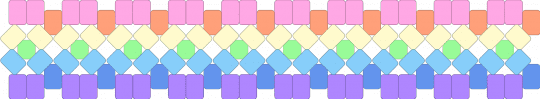 Pastel Rainbow X Base - pink,light blue