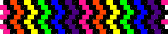 Neon Zigzag Odd Peyote - black,purple