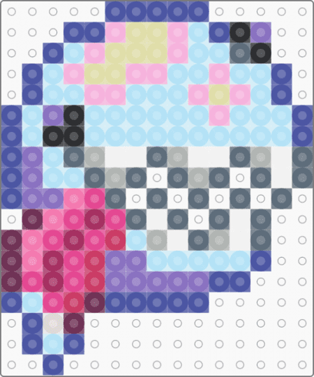 Bubble Perler - pink,light blue,gray,purple