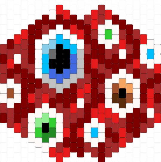 Weird Fleshy Eyeball Mask - eyeballs,mask,spooky,halloween,brown,red