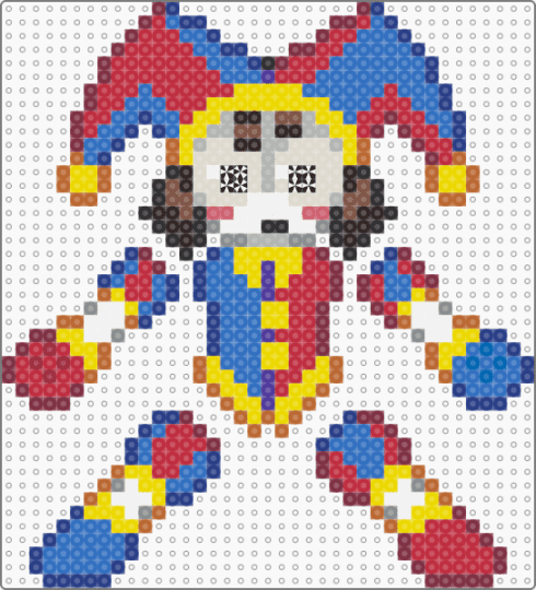 Pomni Ragdoll - brown,blue,red,yellow