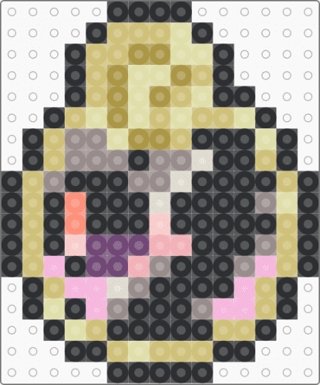 Twisted Glisten Perler - black,beige,yellow,gray