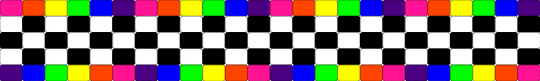 Rainbow Border Checker Ladder Stitch - white,purple