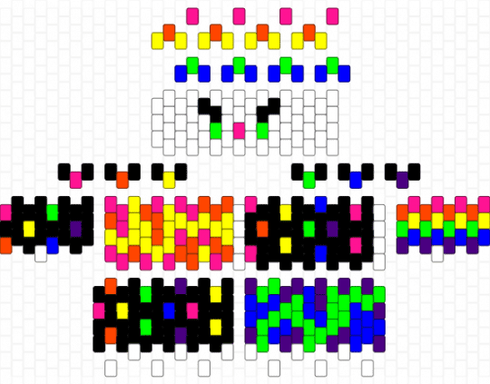 Neon Clown - yellow,green,purple
