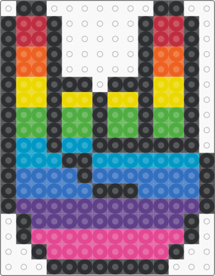 Rainbow Sign of the Horns! - black,purple,blue,green,colorful,red,yellow,orange,pink,sign