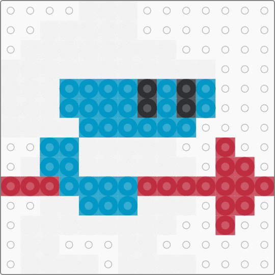 Miner - Dig Dug - dig dug,classic,miner,character,video game,bandai,games,gaming,white,light blue,red,arcade,sprite,namco,retro