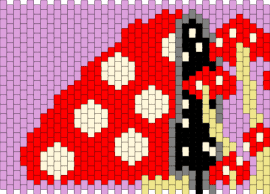 Mushroom bag - pink,red