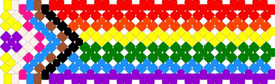 Inclusive pride flag xbase cuff - red,light blue,yellow,green