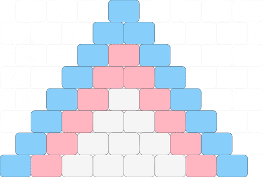 Trans earring (top) - light blue, pink