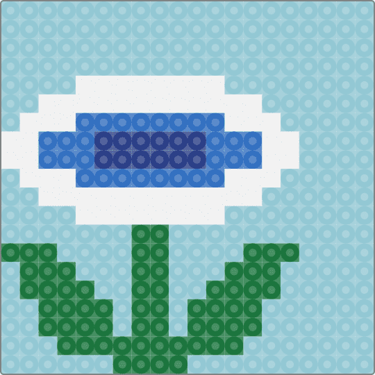SMB1 - Ice Flower - light blue