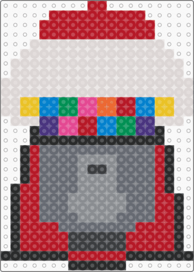 Gum ball machine - red,beige,gray