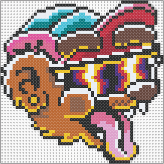 Big Gigantic x Griz (Good Times Roll Bear) - big gigantic, brown, colorful, dj, dubstep, fun, griz, music, party, pink, rave, tan
