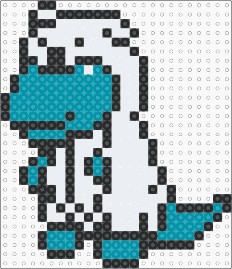 Polar Bear Dinosaur - white,teal,polar bear,dinosaur,onesie,rave,fun