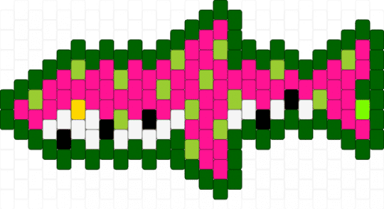 Dragonfruit shark - green,pink