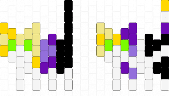 Nonbinary pride cats - yellow,purple
