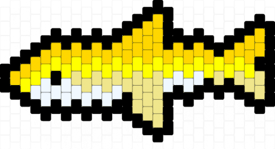 Yellow shark charm - yellow