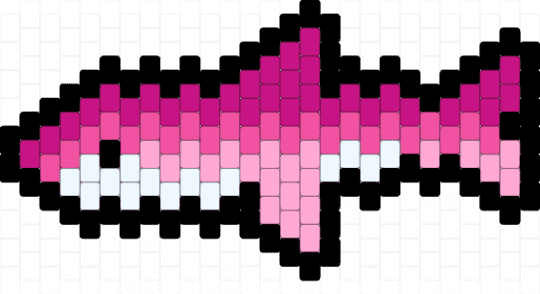 Pink shark charm - pink