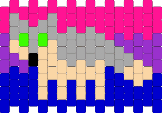 Small wolf bi pride flag - beige, pink, purple