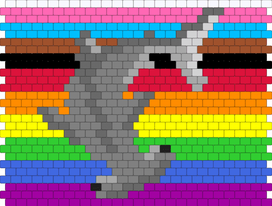 hammerhead pride flag 2 - pink,gray,red