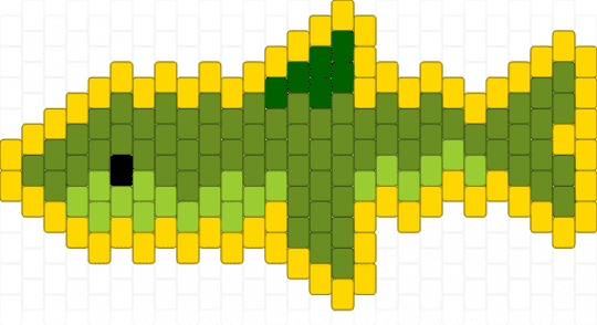 Lime shark charm - yellow,green