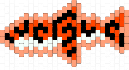 Orange and black swirl shark - orange, red
