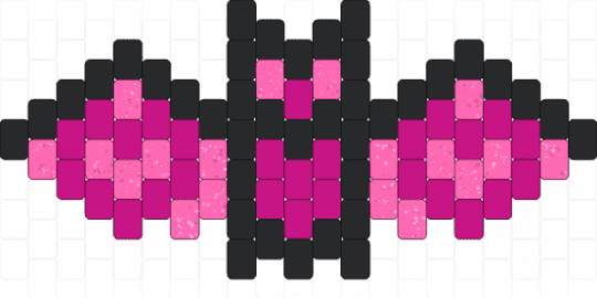 Heart bat - black,pink