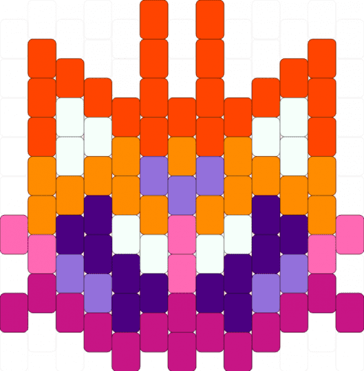 Lesbian pride alien cat - red,pink,purple