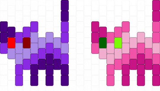 Purple and pink cats - purple,pink