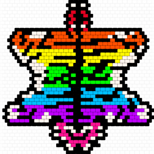 Rainbow tiger - black, colorful, light blue, orange
