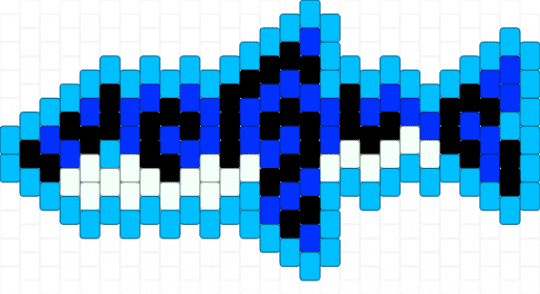 Blue and black swirl shark - light blue, purple