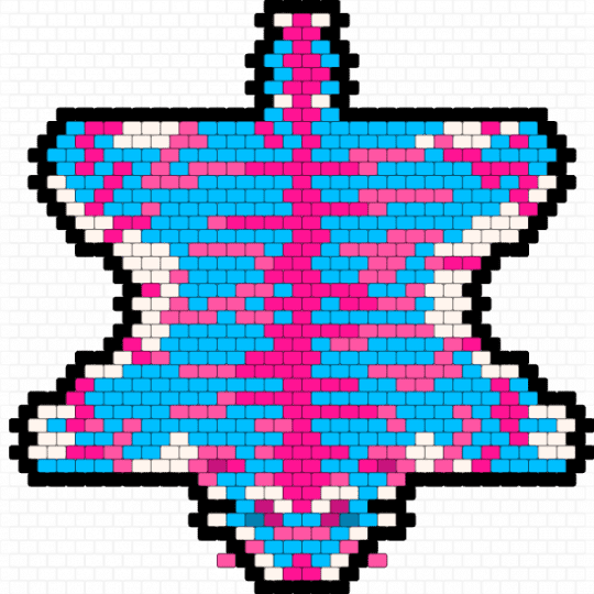 Blue and pink tiger remix - light blue, pink
