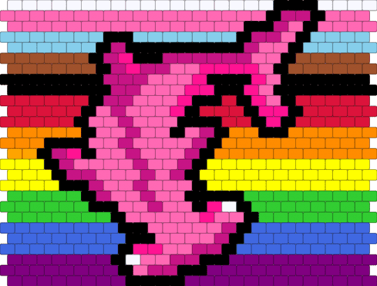 hammerhead shark pride flag - pink