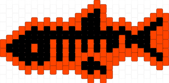 Orange skeleton shark - red,black