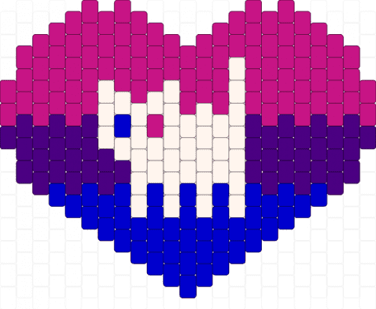 Heart cat bi pride - pink,purple