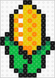 Corncob Perler Bead - yellow,green